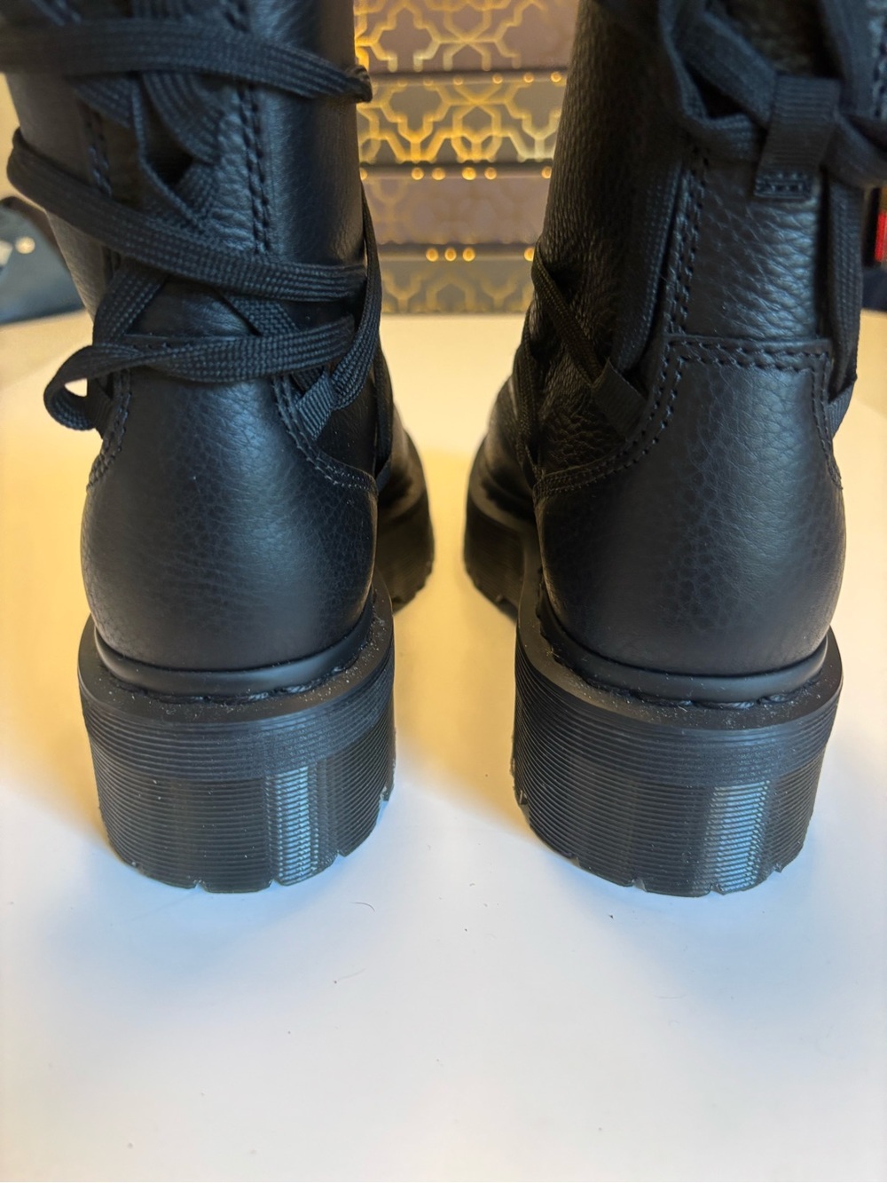 Dr. Martens Jarrick II Laced Leather Platform Boots Black - Picture 4 of 7